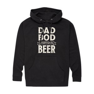 Men's - Instant Message - Dad Bod By Beer Graphic Fleece Pullover Hoodie - 1 of 4