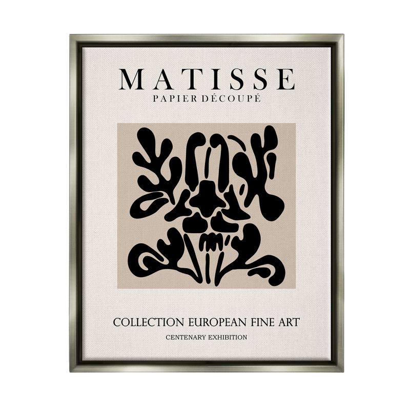 Stupell Industries Abstract Contemporary Black Floral Design Matisse Typography, 1 of 7