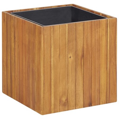 vidaXL Garden Raised Bed Pot 17.1"x17.1"x17.3" Solid Acacia Wood