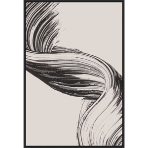 23" x 33" Brushed II by Design Fabrikken Framed Canvas Wall Art Print - Amanti Art: Modern Style, Vertical Lithograph, Polystyrene Frame - 1 of 4