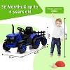 12V Kids Ride-On Tractor with Remote Control, Detachable Trailer, 35W Dual Motors, 3 Speed, 7 LED Lights, Durable Electric Farm Truck Toy - 2 of 4