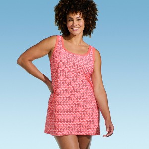 Lands' End Women's Swim Dress with Interior Shorts - 1 of 3