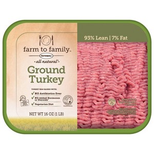 Butterball Farm to Family 93/7 Ground Turkey - 16oz - 1 of 4