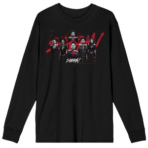 Shazam 2 Fury Of The Gods Shazam Family Crew Neck Long Sleeve Black Adult Tee - 1 of 3