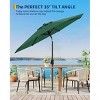 9FT Outdoor Patio Umbrella, Heavy-Duty Steel Frame with Crank & Tilt, UV Block Waterproof Canopy for Garden, Pool & Deck - 4 of 4