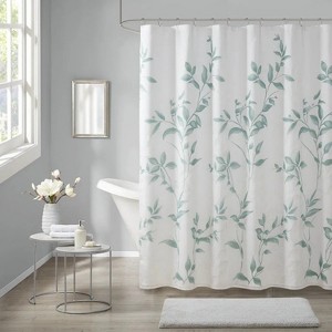 LunaLulinlk Burnout Printed Shower Curtain - 1 of 4