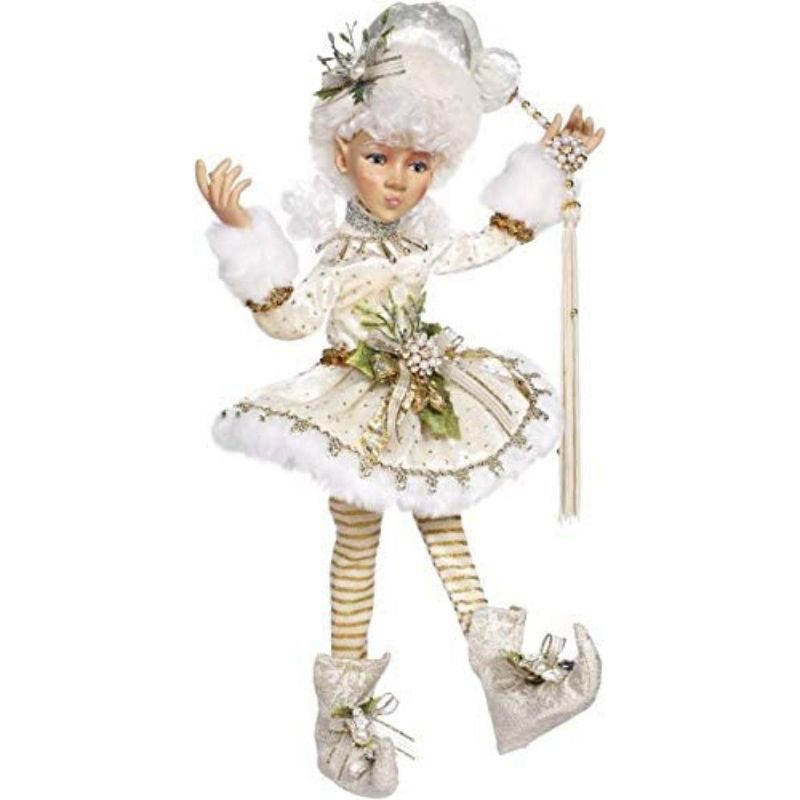 Mark Roberts Products Mark Roberts Ivory and Gold Collectible North Pole Snowella Christmas Elf - Small 12", 2 of 3