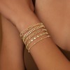 BRINJOY 14K Gold Plated Stackable Bracelet Set - 5 Piece Adjustable Paperclip Cuban Cuff Chain for Women (7+2 inch) - 2 of 4