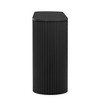 Vynxaria Modern Side Table with Curved Desktop Vertical Striped Legs, Spacious Top, Easy Assembly for Any Room - 4 of 4