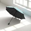 Unique Bargains Portable Umbrella 8-Rib Leaves Pattern Manual Sun Impact Cloth Vinyl 39.37"x27.17" 1 Pcs - 2 of 4