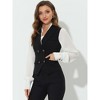 INSPIRE CHIC Women's Lapel Collar Dressy Versatile Racerback Waistcoat Suit Vest - 2 of 4