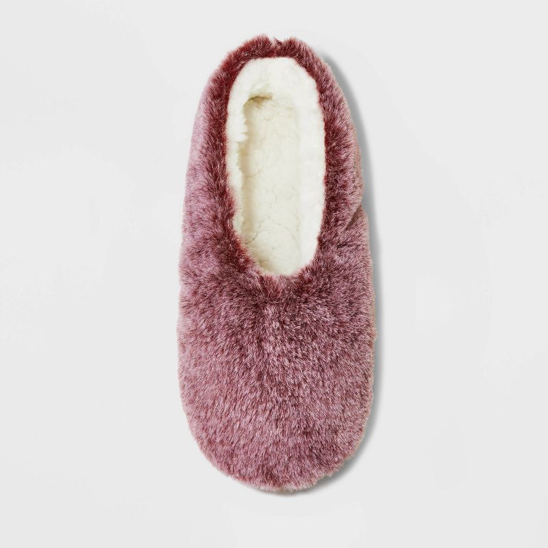 Women's Faux Fur Cozy Pull-On Slipper Socks with Grippers, 4 of 13