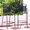 Sunnydaze Outdoor Wrought Iron Scrolling Bar Chairs - 20.25" W x 22" D x 47.5" H - Black - 2-Pack - 4 of 4