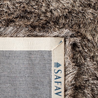 Sable Elegance 8' x 10' Hand-Tufted Wool Shag Area Rug