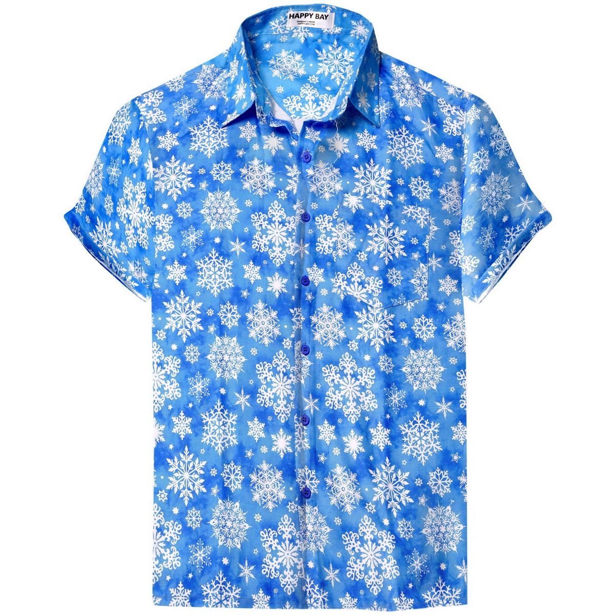 LA LEELA Men's Holiday Beach Holiday Short Sleeve Santa Claus Party Hawaii Holiday Shirt Hawaiian Christmas Tree Shirts for Men