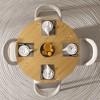 Lirago Solid Wood 46'' Round Dining Table for 4 People Nordic style 46x46 Natural - 3 of 4