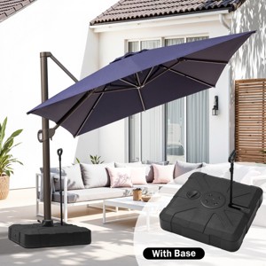 Crestlive Products 10'x 13' Patio cantilever Umbrella with Base Set High-strength Aluminum Pole with 360°Rotation 5 Heights Adjustable - 1 of 4