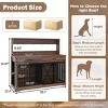 55" Wooden Dog Crate Furniture for 2 Dogs,Indoor Dog Kennel with Divider,Drawers and Barn Doors,Dog Crate TV Stand–Maison Boucle - 4 of 4