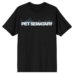 Pet Sematary Distressed Logo Crew Neck Short Sleeve Men's Black T-shirt - 1 of 3