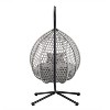 Gulches  Hammock Chair with Stand - Rattan Weaving, Removable Cushion, Indoor/Outdoor for Bedroom - 4 of 4