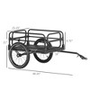 Bike Cargo Trailer with Suspension, Triple Safety Visibility, 16" Wheels, 88 lbs Load Capacity – Black - 3 of 4
