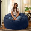 Jaxx 4 Foot Saxx - Large Round Bean Bag Chair for Adults - Lush Velvet - 4 of 4