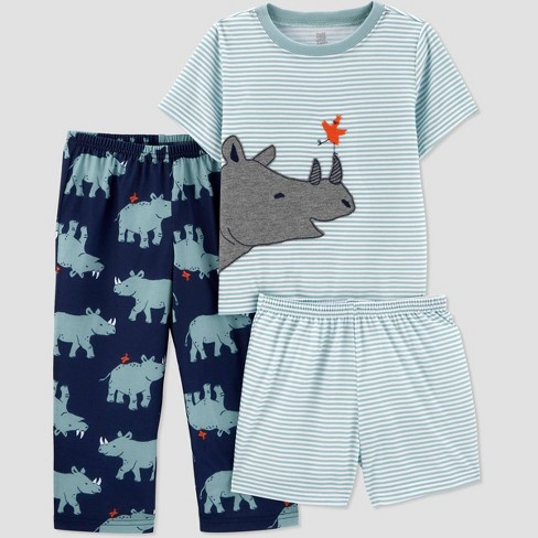 New Carter's Boys Poly Pajama 3pc Set  Whale 4T Toddler 
