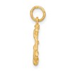 Black Bow Jewelry 14k Yellow Gold Diamond Cut Anchor Charm or Pendant - 2 of 4