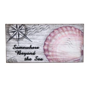 Beachcombers Beyond The Sea Scallop Sign 17.75 x 9 x 0.5 Inches. - 1 of 2