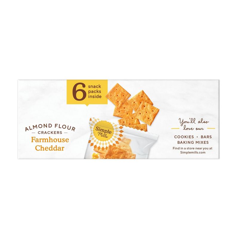 Simple Mills Almond Flour Cracker Farmhouse Cheddar Snack Packs - 4.9oz, 5 of 10
