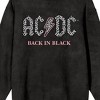ACDC Leopard Print Logo Adult Black Crew Neck Long Sleeve Sweatshirt - 2 of 2