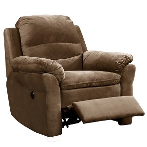 Electric Recliner Chair with USB Port and Gentle Lumbar Massage, Tawny Brown, Ideal for Living Rooms, Home Theaters, or Bedrooms - 1 of 4