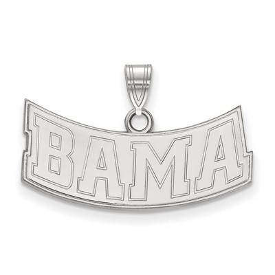 Black Bow Jewelry 14k White Gold Alabama Crimson Tide NCAA Small Pendant