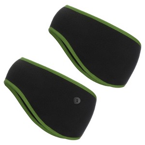 Unique Bargains Polar Fleece Stretchy Running Jogging Sweatband Ear Warmer Headbands 2 Pcs - 1 of 3
