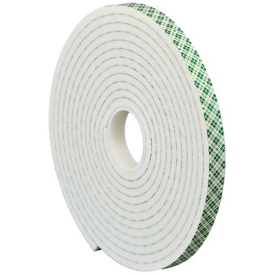 3M 4004 Double Sided Foam Tape 1" x 5 yds. 1/4" Natural 1/Case T9554004R