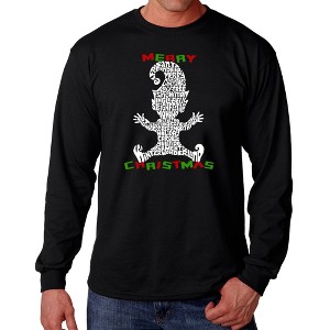 LA Pop Art Christmas Elf - Men's Word Art Long Sleeve T-Shirt - 1 of 4