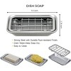 Aoibox Metal Soap Dish Tray with Drainage Grid - 2-Piece Set for Kitchen & Bathroom, Holds Soap, Sponges, Scrubbers - Rust Resistant, Silver - 2 of 4