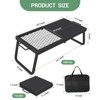 Campfire Grill Grate Set, Carbon Steel with 600°f Powder Coating, Adjustable Swivel & Folding Models with Carry Bag for Outdoor BBQ Cooking - 3 of 4
