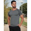 INSPIRE CHIC Men's Workout Stretch Crew Neck Short Sleeve Sport Running T-Shirts - 4 of 4