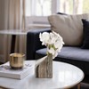 Contemporary Vase with Marble Finish for Living Room Decor - Decorative Flower Vase for House Design, Bedroom, and Table Decor - 3 of 4