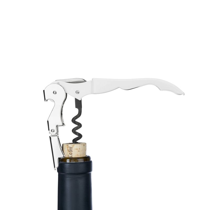 True TrueTap Double Hinged Waiter’s Corkscrew, White Wine Bottle Opener with Foil Cutter, Wine Key, 4 of 6