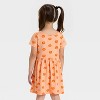 Toddler Girls' Short Sleeve Halloween Pumpkin Dress - Cat & Jack™ Orange - 2 of 3