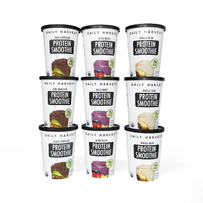 Daily Harvest - Frozen Organic High Protein Smoothies Box, Gluten-Free, No Sugar Added, Easy to Prep (9 Pack)