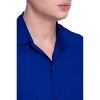 HAPPY BAY Men's Short Sleeve Button Down Casual Camp Summer Shirt Beach Shirts Business Solid Shirts for Men Vacation Shirts with Pocket - 3 of 4