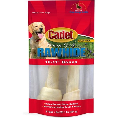 Cadet 10-11 Inch Knotted Rawhide Bones (2 Pack)