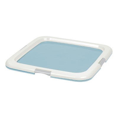 Blue Plastic Pet Training Pad Holder with Non-Skid Feet