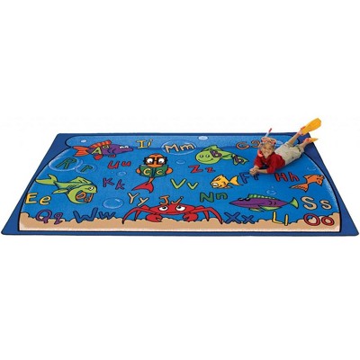 Carpets for Kids Alphabet Aquarium Learning Rug, Rectangle