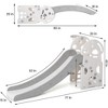 Whizmax Kids Slide, Play Climber Slide for Toddlers Age 1 to 6 Years with Basketball Hoop, Ideal Gift for Boys and Girls Indoor Outdoor Toy, Gray - 2 of 4