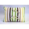 Bacati - Mod Dots/Strps Green Throw Pillow - 2 of 4