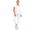 Hey Collection Women Scrubs Set 4-Way Stretch Mock Neck Top with Straight Leg Scrub Pants with Four Pockets - 4 of 4
